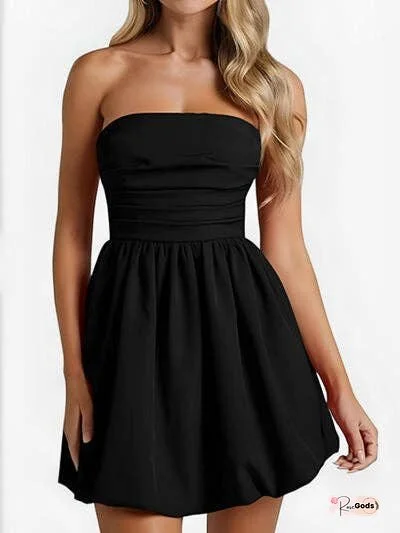 Ruched Tube Mini Dress