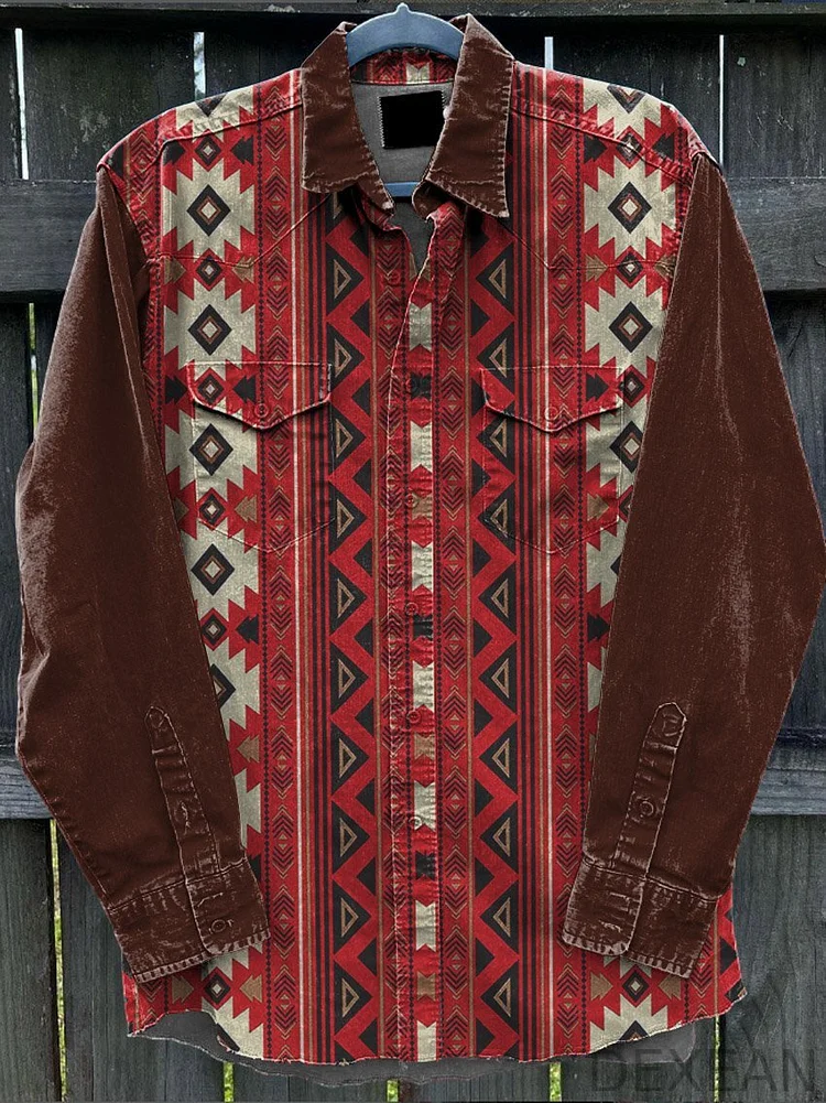 Men's Western Cowboy Buttons Shirt