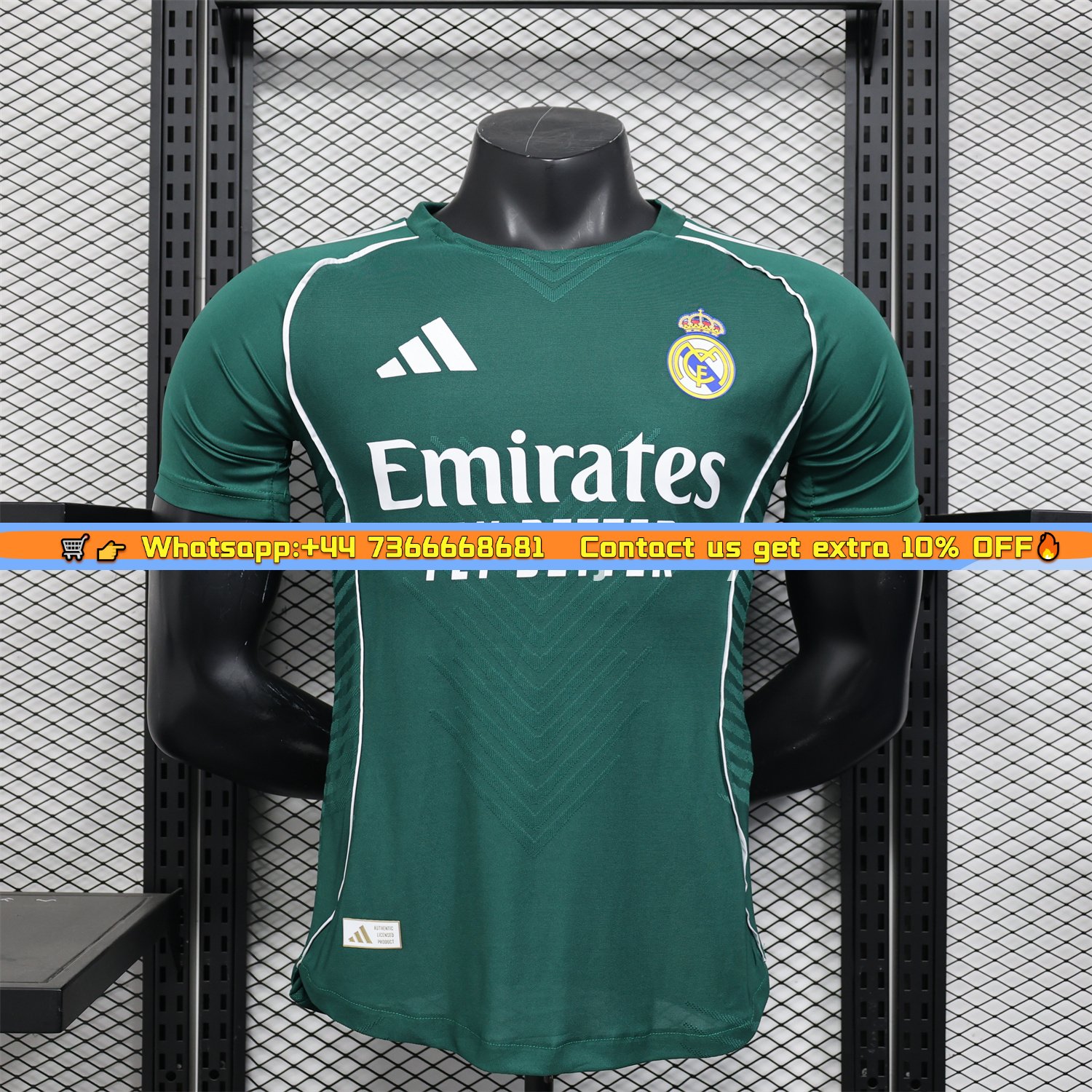 Real Madrid 25-26 Green Teamgeist Collar Special Edition Jersey - Player Version