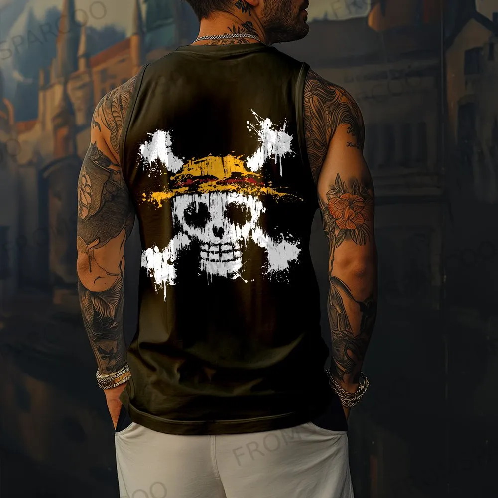 Casual Anime Printed GYM Tank Top