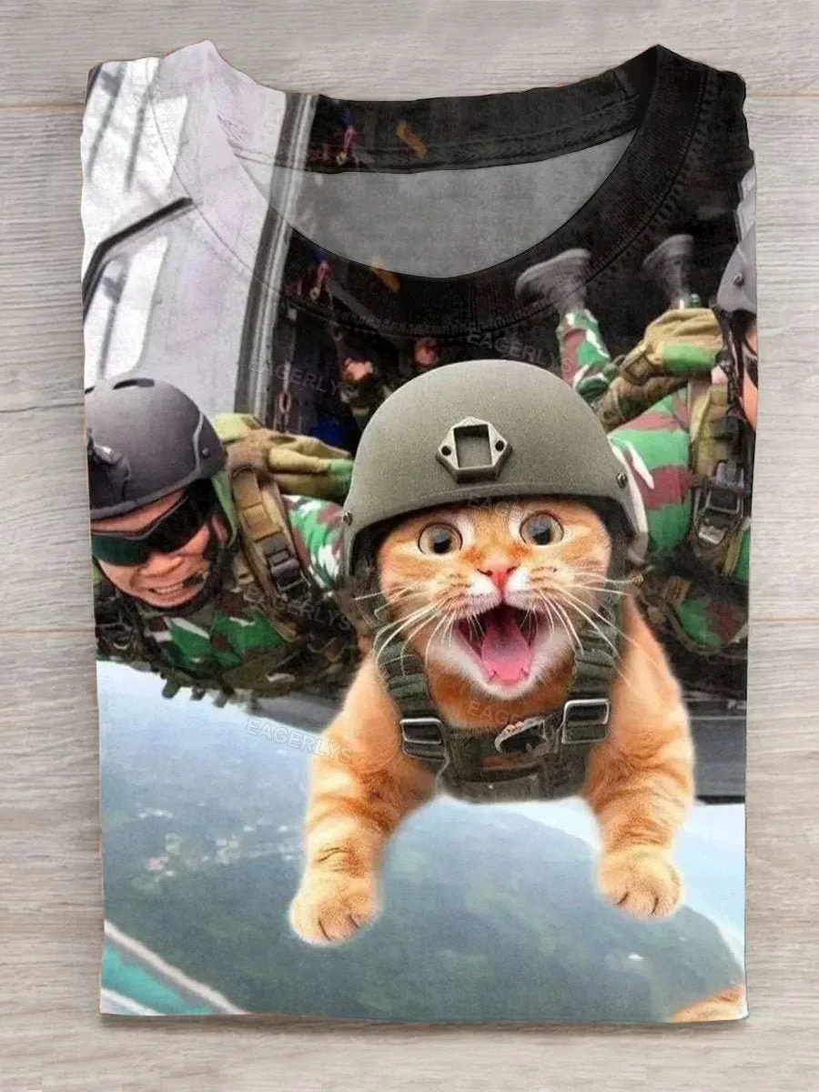 Funny Cat  Art Print Casual T-Shirt Eagerlys
