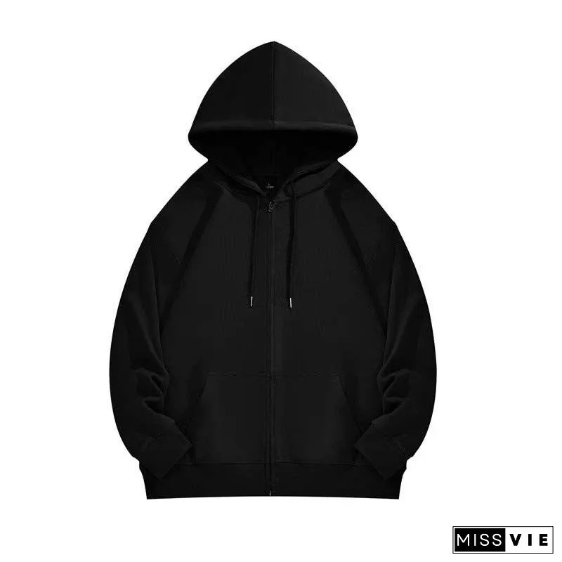 Ladies Zip Open Hoodie Long Sleeves Sweatshirt J400K