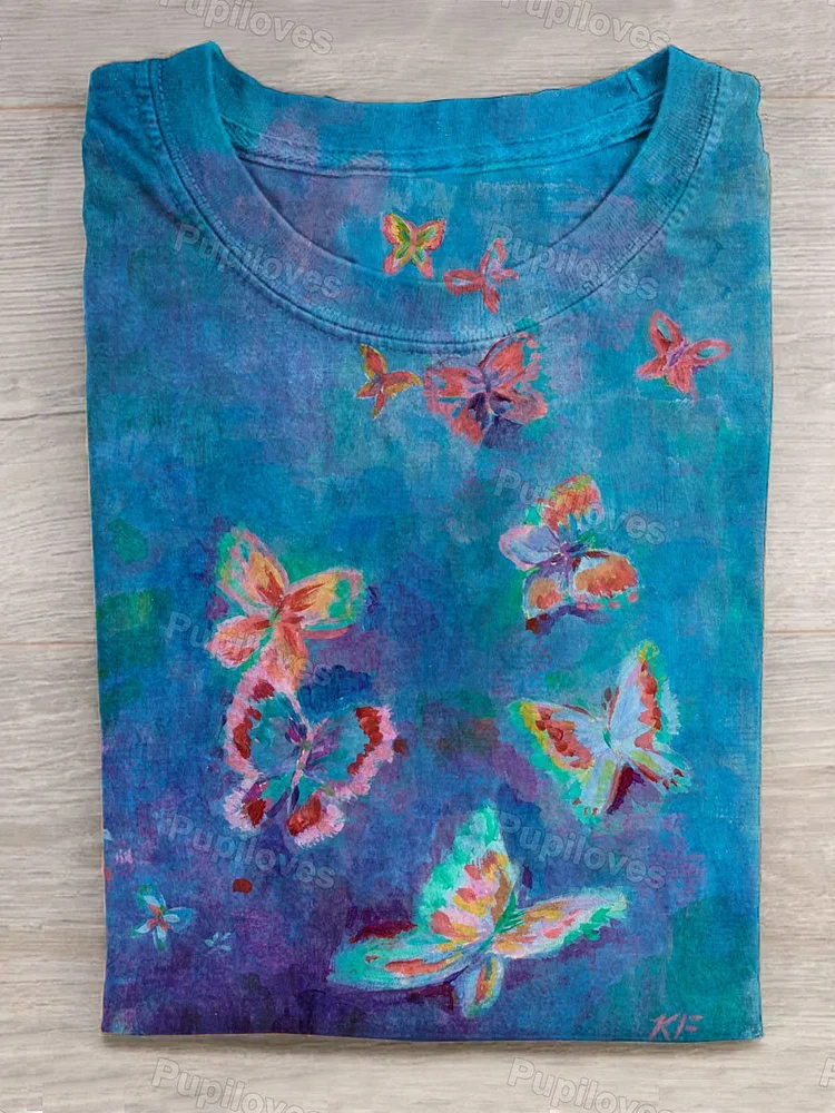 Pupiloves Pupiloves  Butterfly Art Print T-Shirt