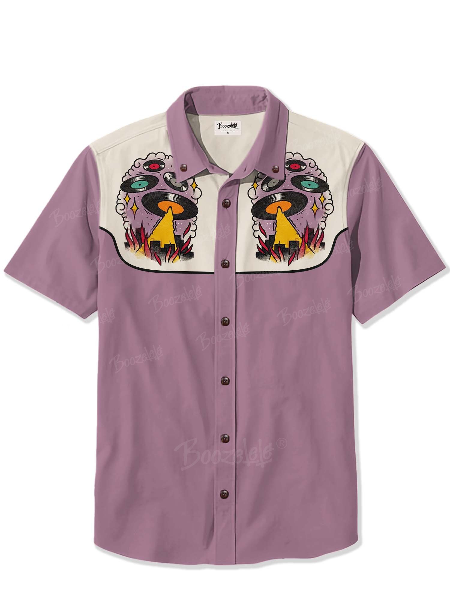 Music Record Saucer - 100% Cotton Shirt