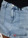 Pacific Coast Denim Cargo Skirt Light Wash