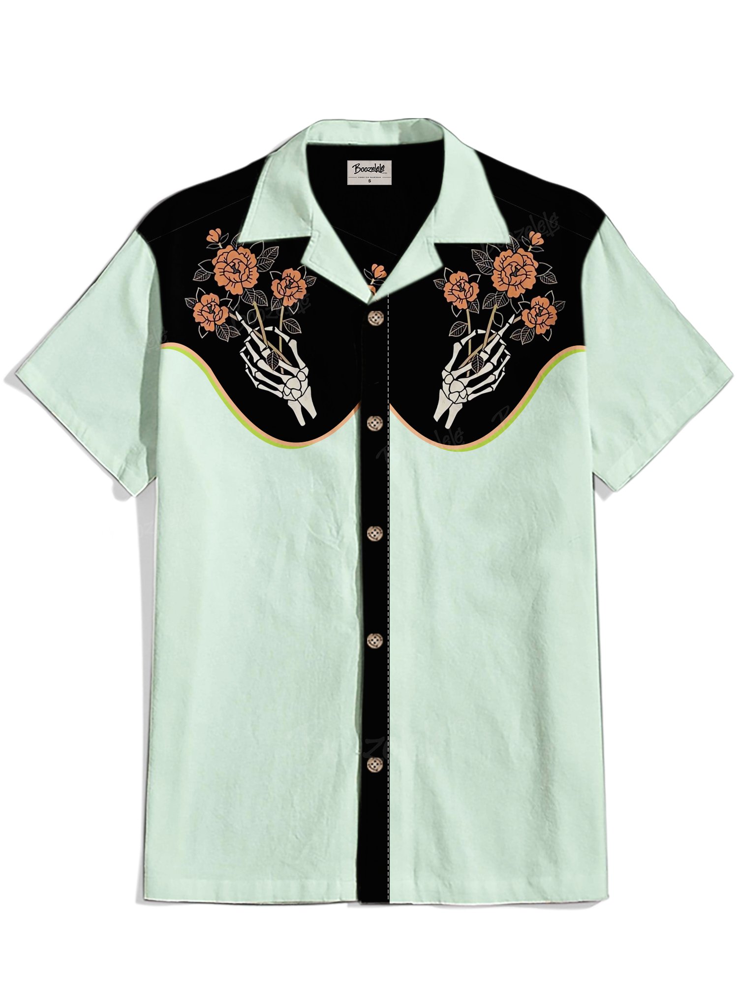 Skeleton Hand Flowers - 100% Cotton Shirt