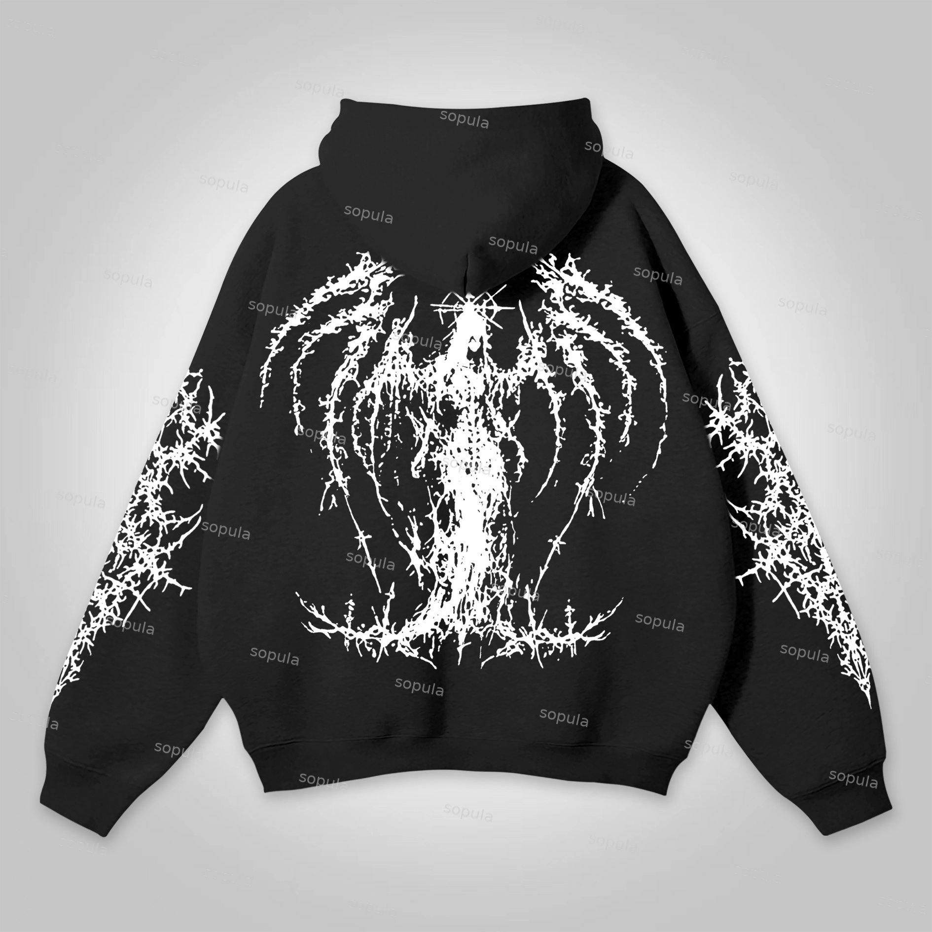Sopula Fashion Angel Wings Graphic Cotton Hoodie