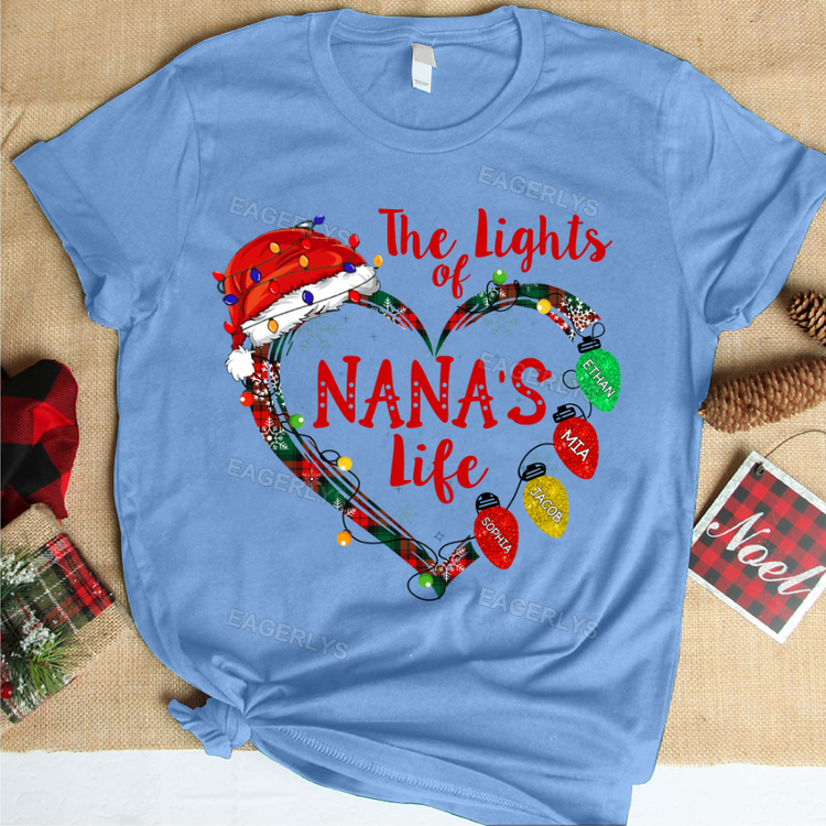 Eagerlys The Light Of Grandma's Life Xmas T-Shirt Eagerlys