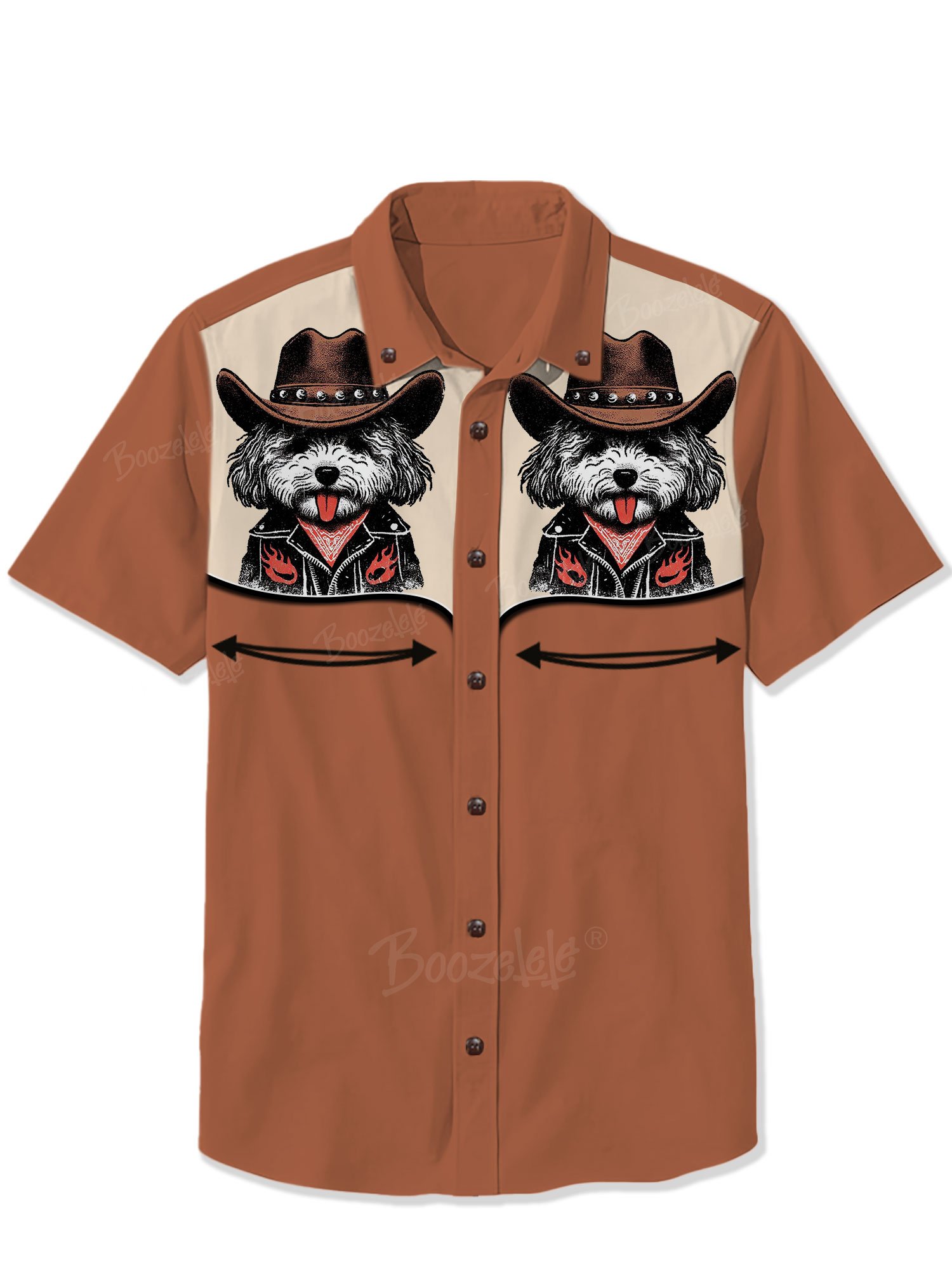 Western Cowboy Dog Cotton  Shirt &ndash; 100% Cotton Shirt