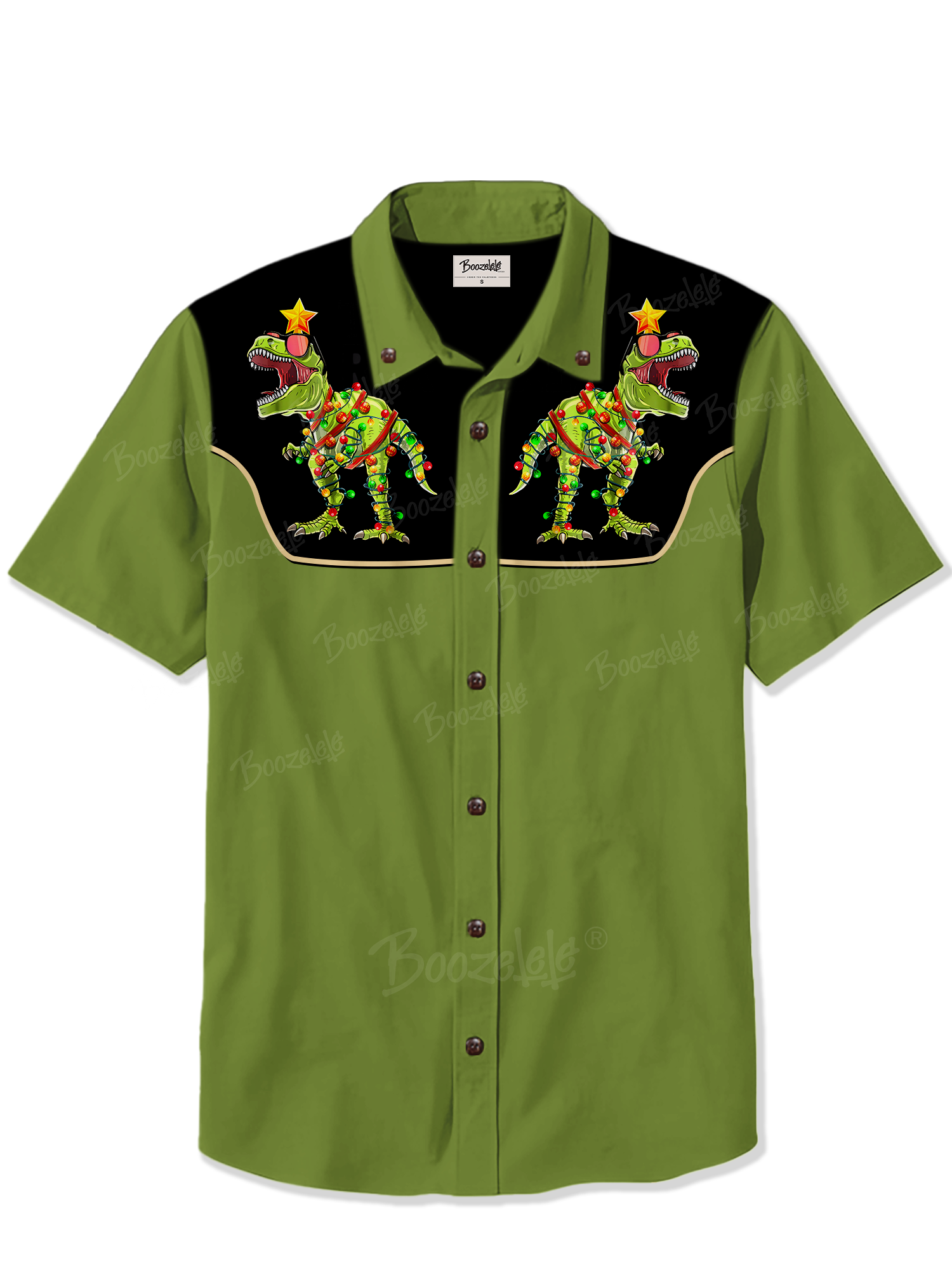 Dinosaur Lanterns Christmas - 100% Cotton Shirt