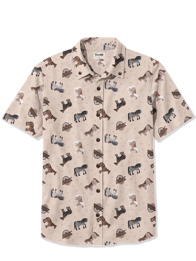 Horse And Horseshoe - 100% Cotton Shirt