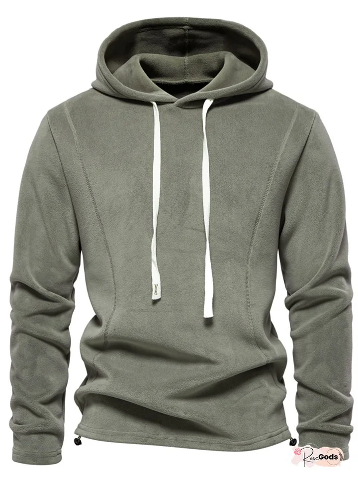 Fall and Winter New Men's Long-sleeved Hooded Sweater Men's Shaker Fleece Warm Sweater