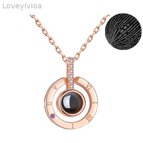 100 Languages ​​i Love You Memory Necklace