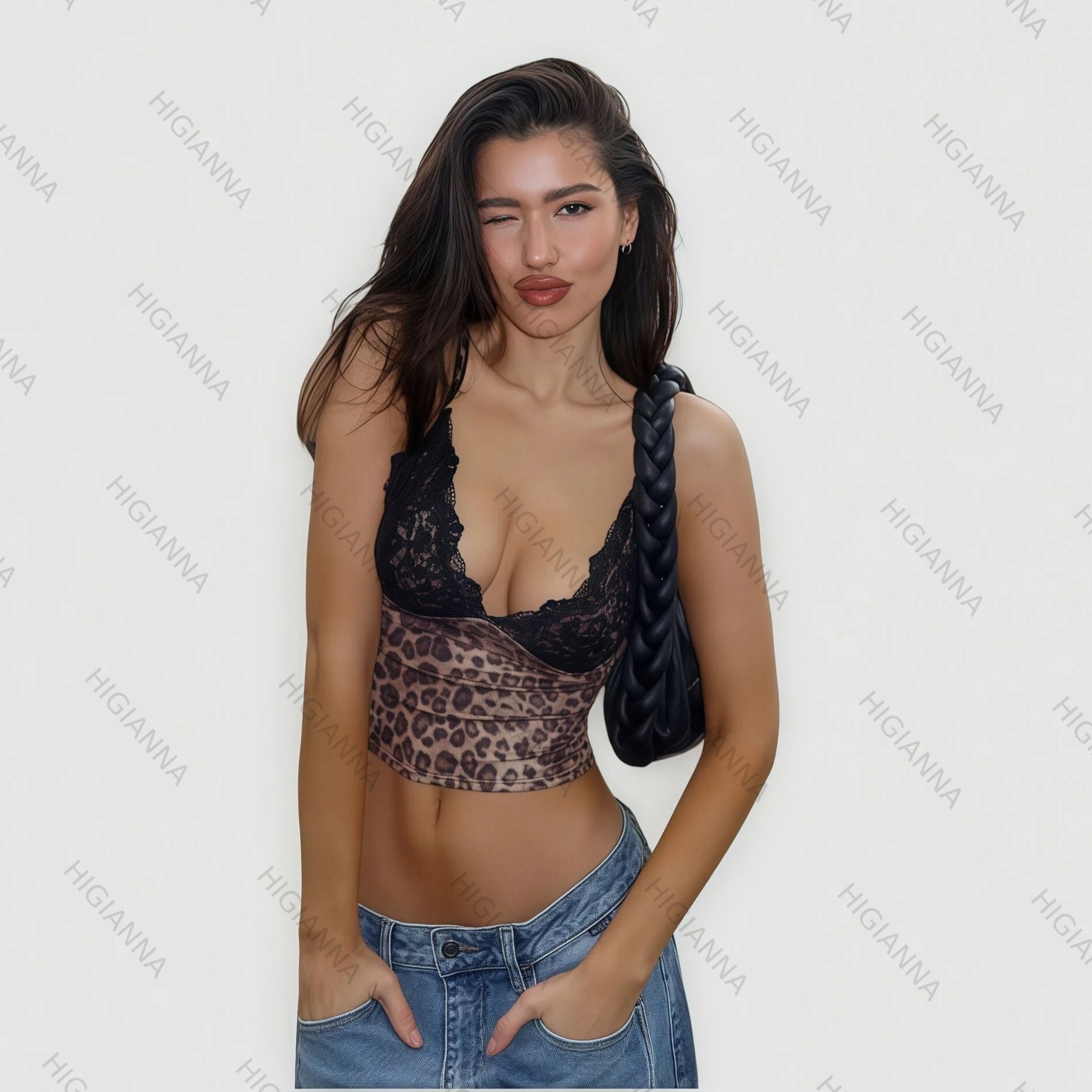 Lace Trim Printed Cami Top - HIGIANNA&reg;