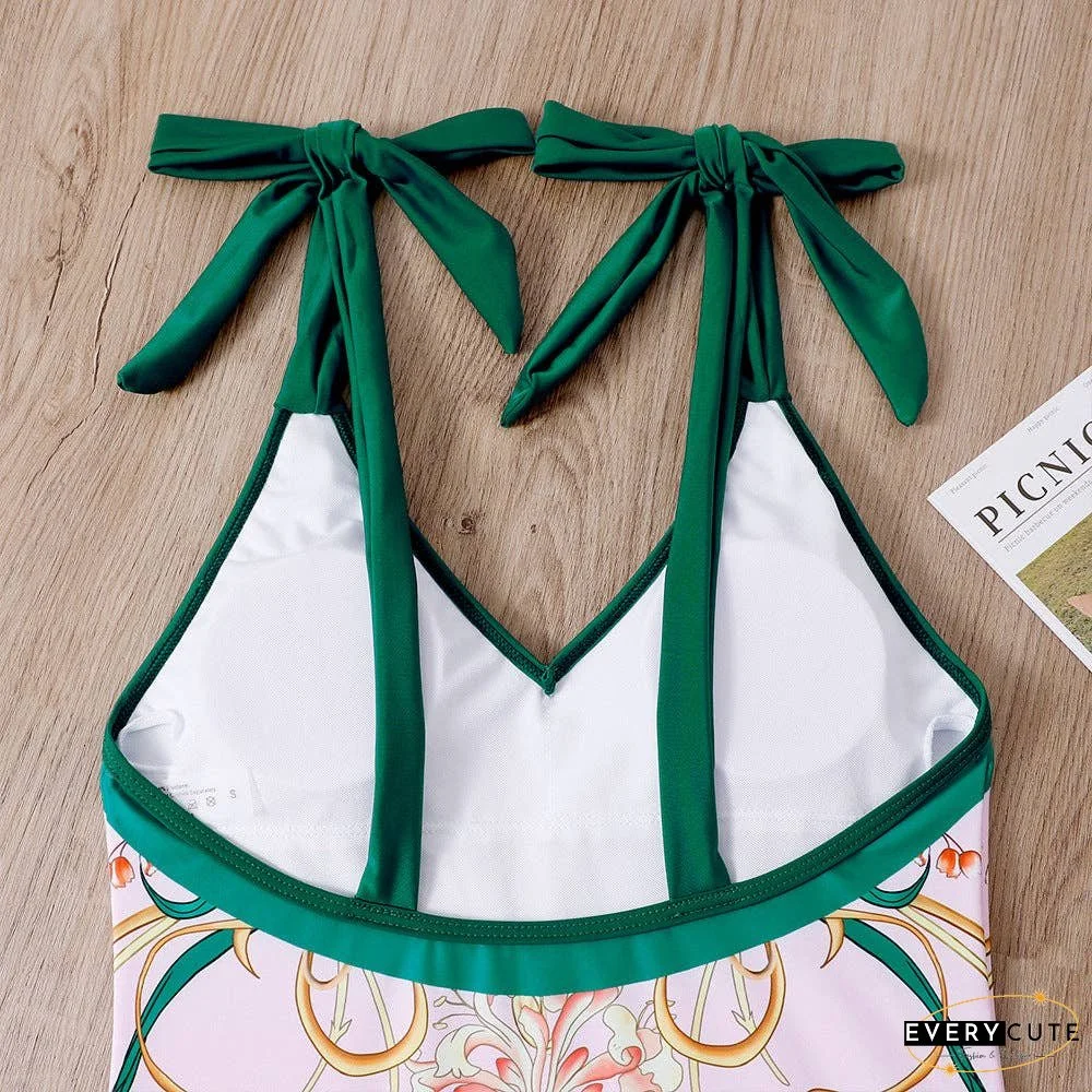 Ladies Strape Shoulder Print One Piece Swimwear SKSW40080T