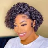 Glueless Pixie Cut Brazilian Short Curly Bob Wig
