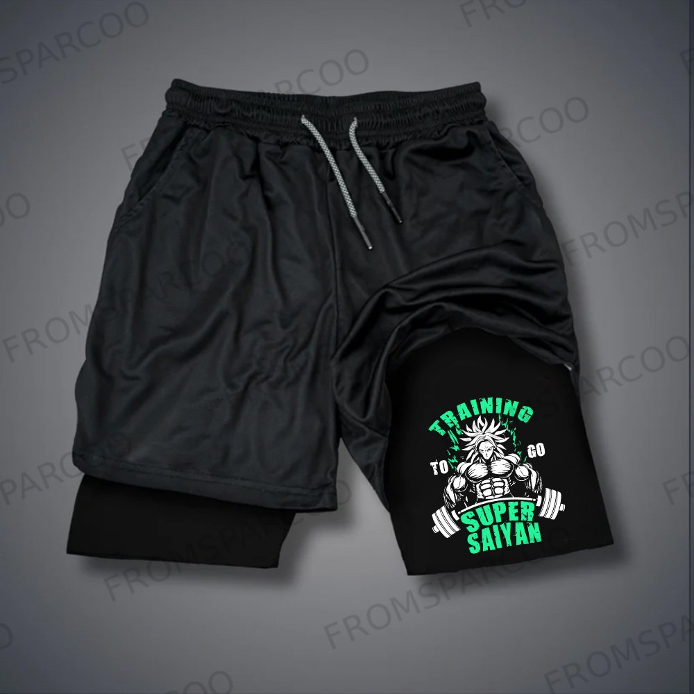 Men's Anime Print Gym Shorts