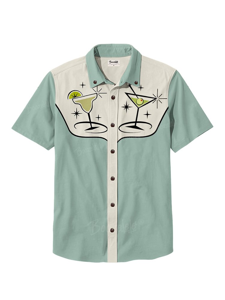1950s Atomic Cocktail - 100% Cotton Shirt