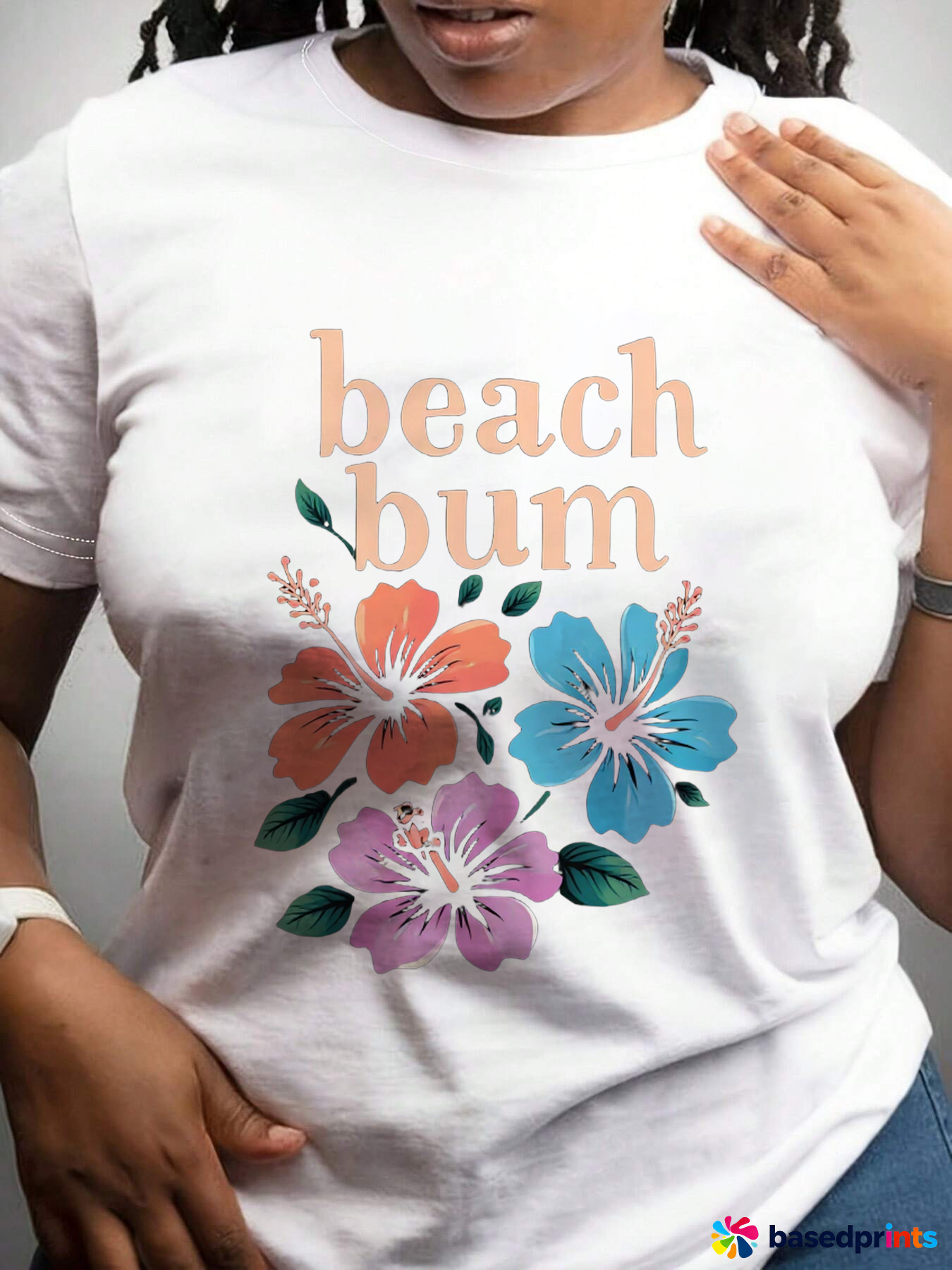 Beach Bum Floral T-Shirt White