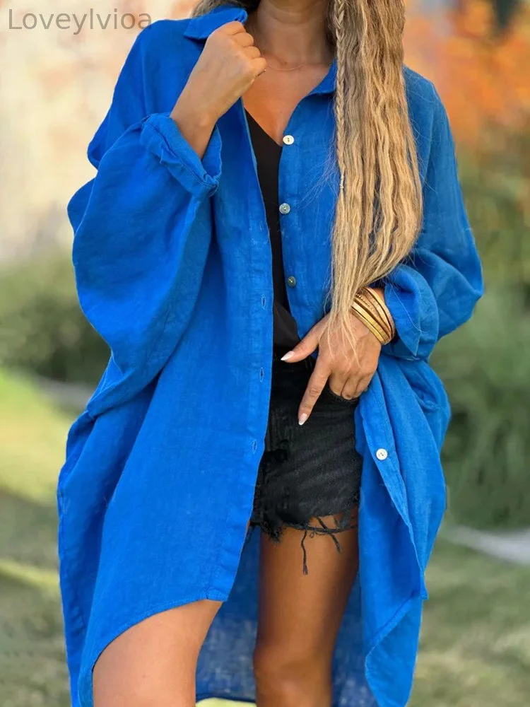 Fashion Simple Casual Cozy Cotton Linen Cardigan