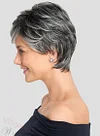 Glueless Salt and Pepper Short Straight Bob Pixe Cut Wig