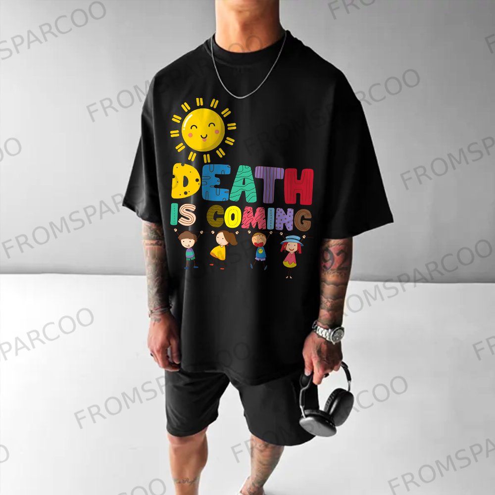 Death Is Coming Unisex Casual Printed T-Shirt