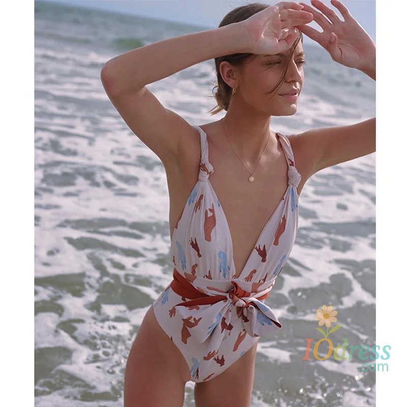 _0028_Backless Lace up  V Neck