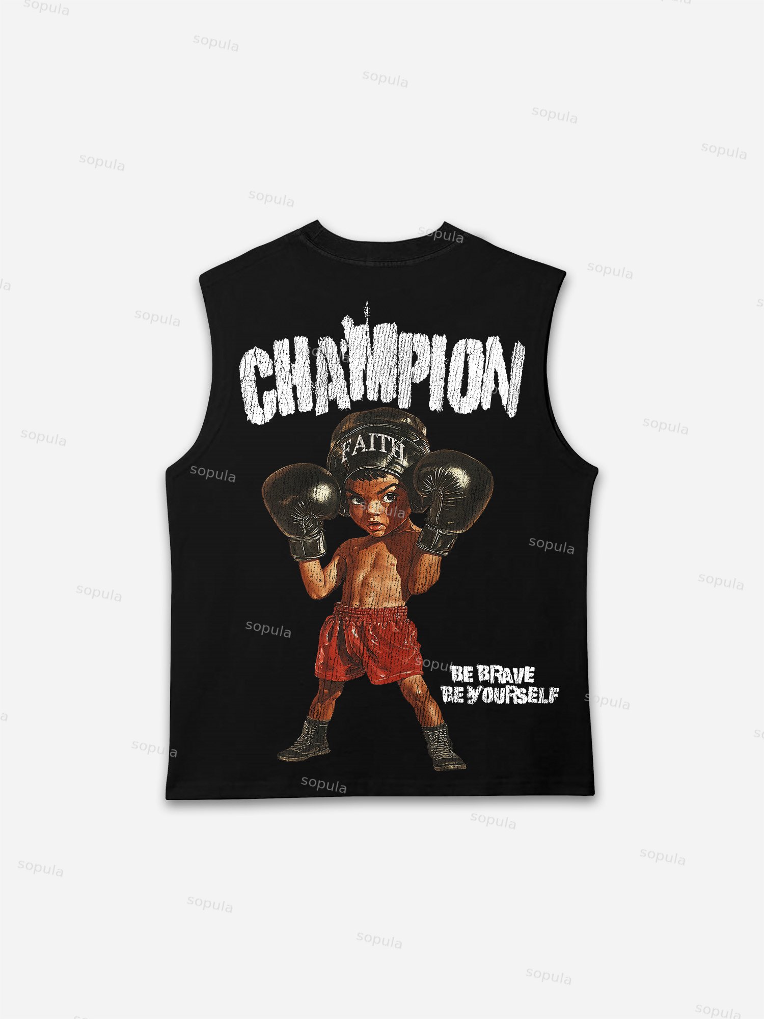 Sopula Champion Boxer Boys Print Tank Top