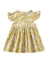 Baby Girl Flower Printed Short Flutter Sleeve Dress 12-24M Wholesale DEARBABYSTORE James Yang