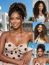 Ombre Chestnut Brown Curly Wig Put On and Go Glueless Hair with Invisi Drawstring