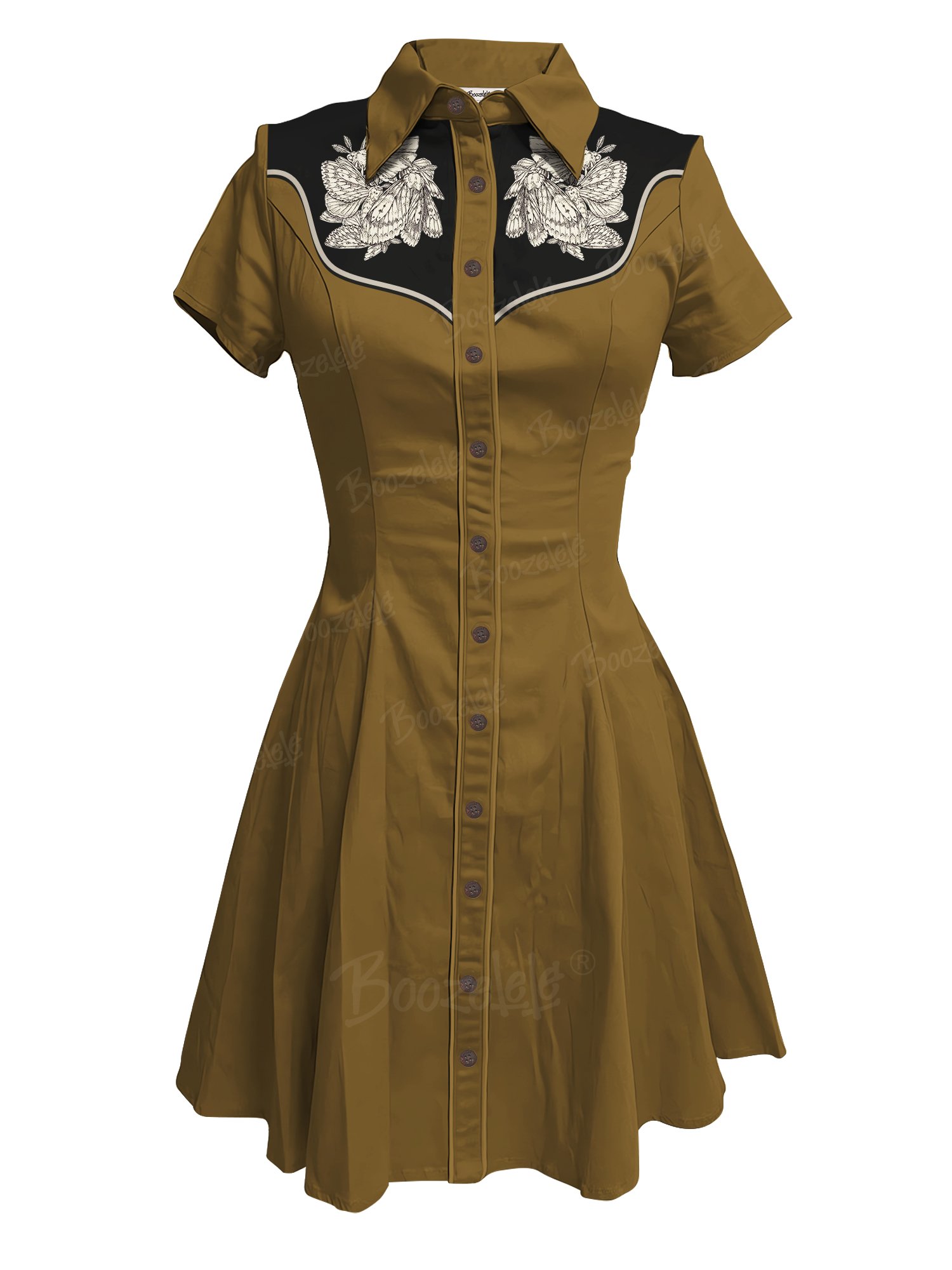 Retro Moth - 100% Cotton Dress
