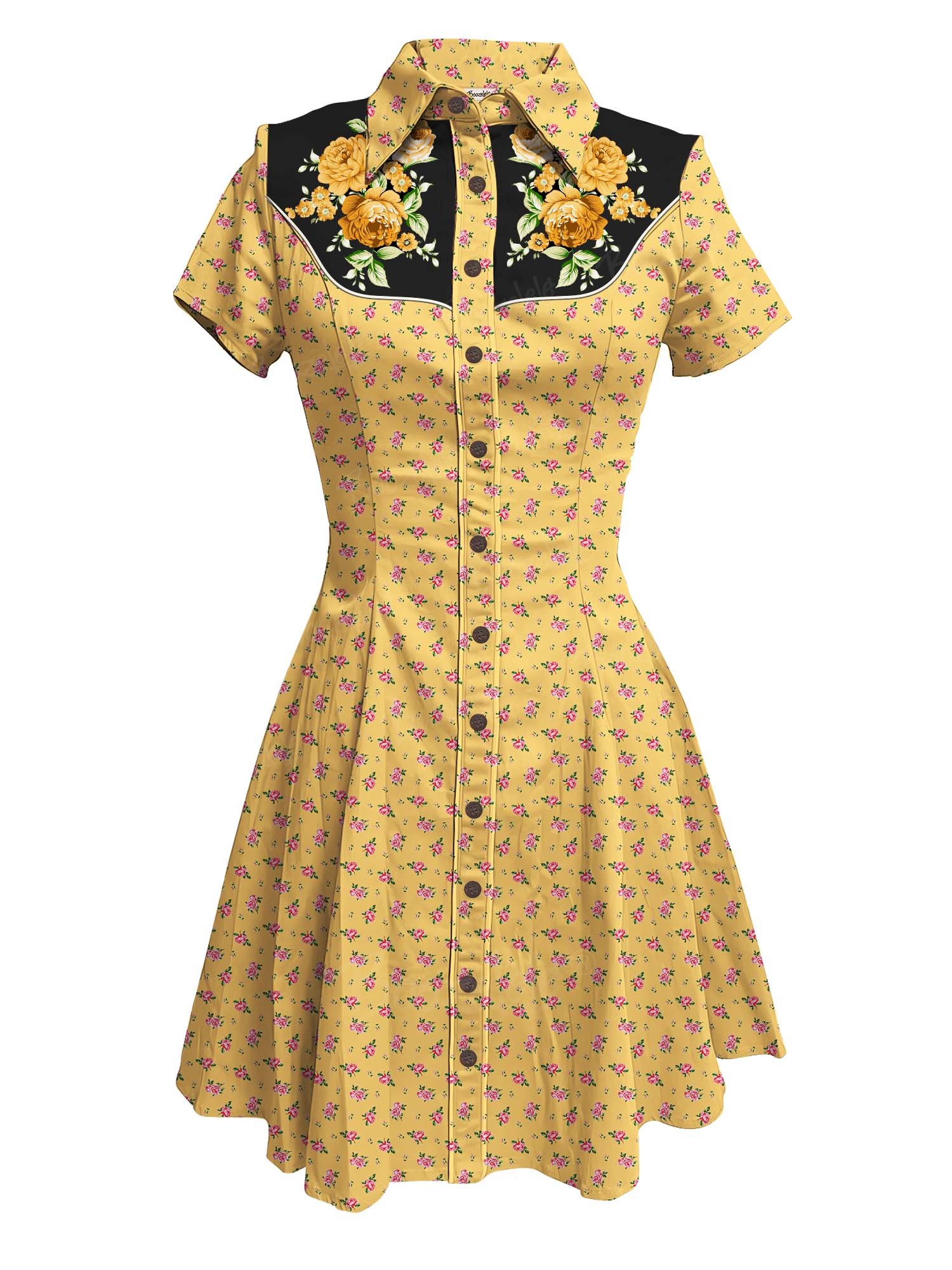 Vintage Flower - 100% Cotton Dress