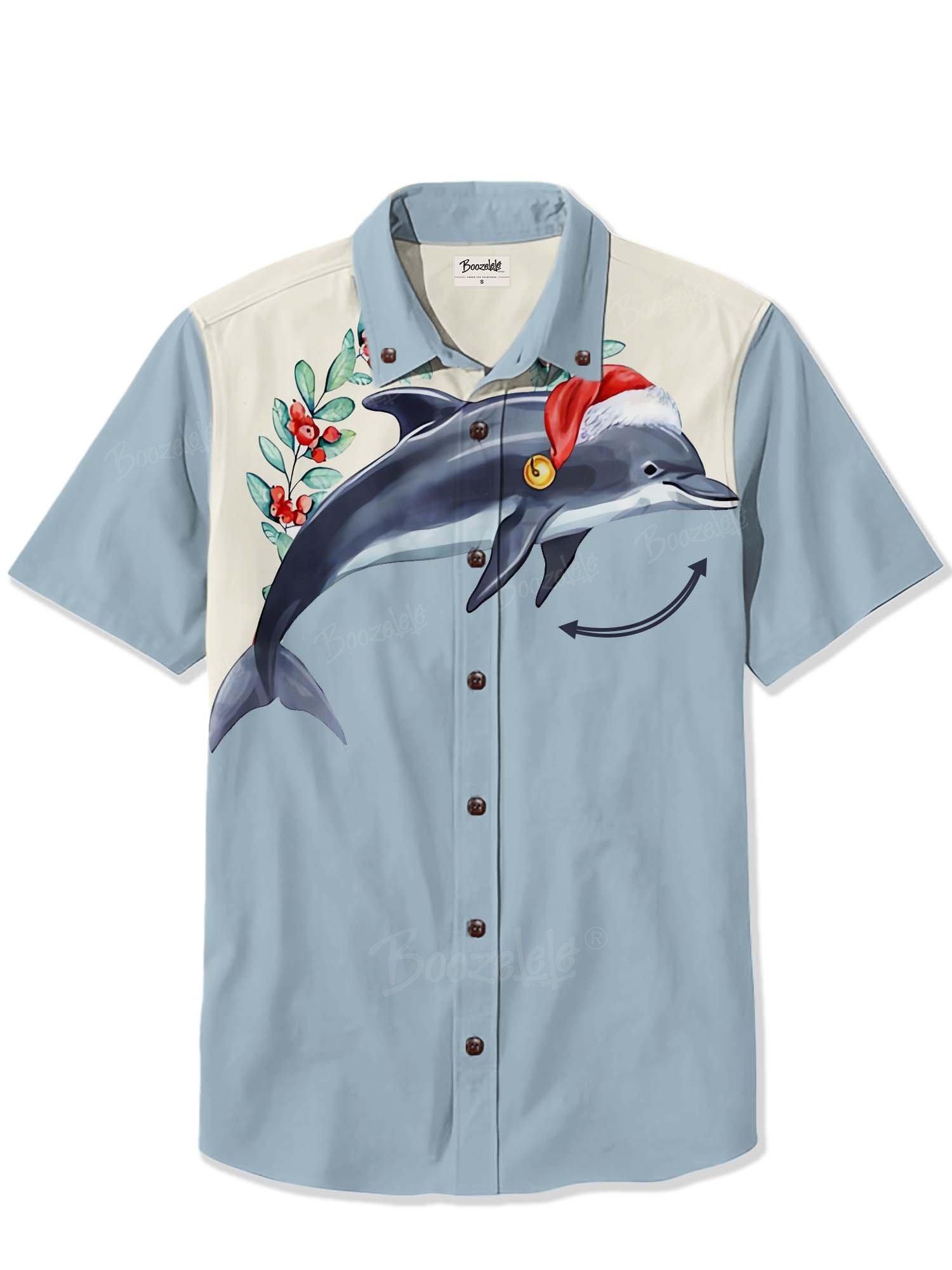 Christmas Dolphin - 100% Cotton Shirt