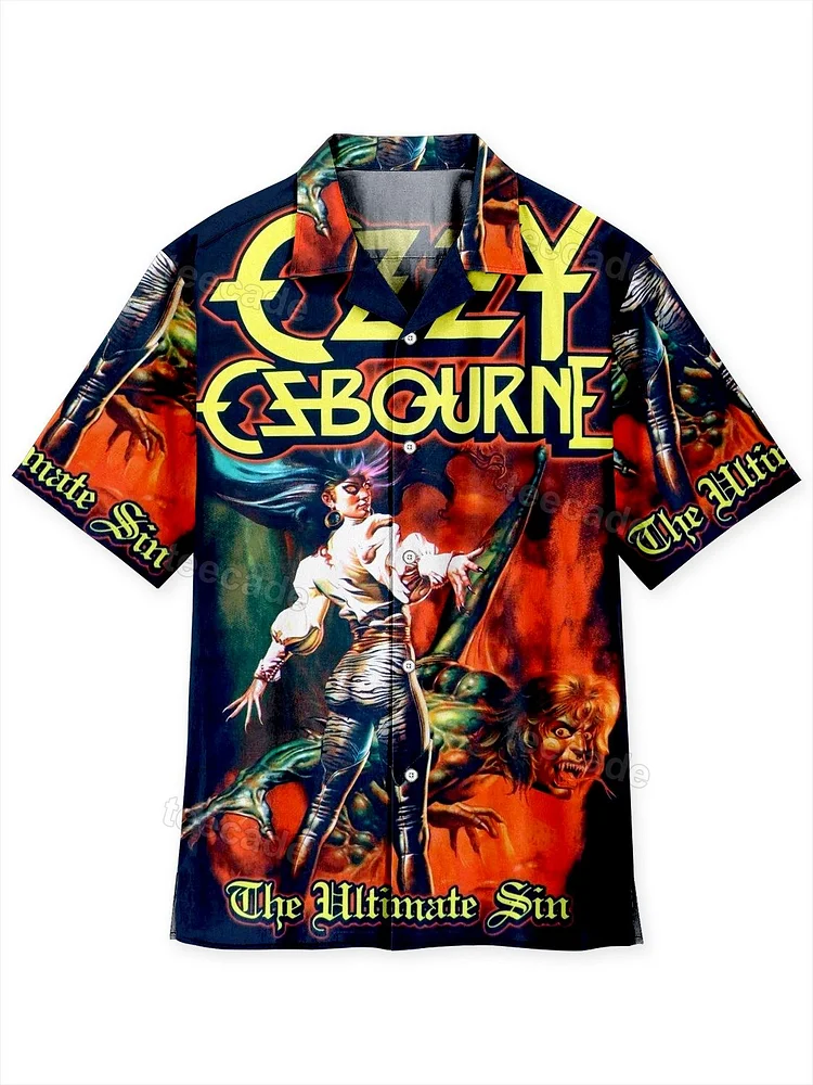 Teecade Teecade A Striking Rock-style Art Print Shirt