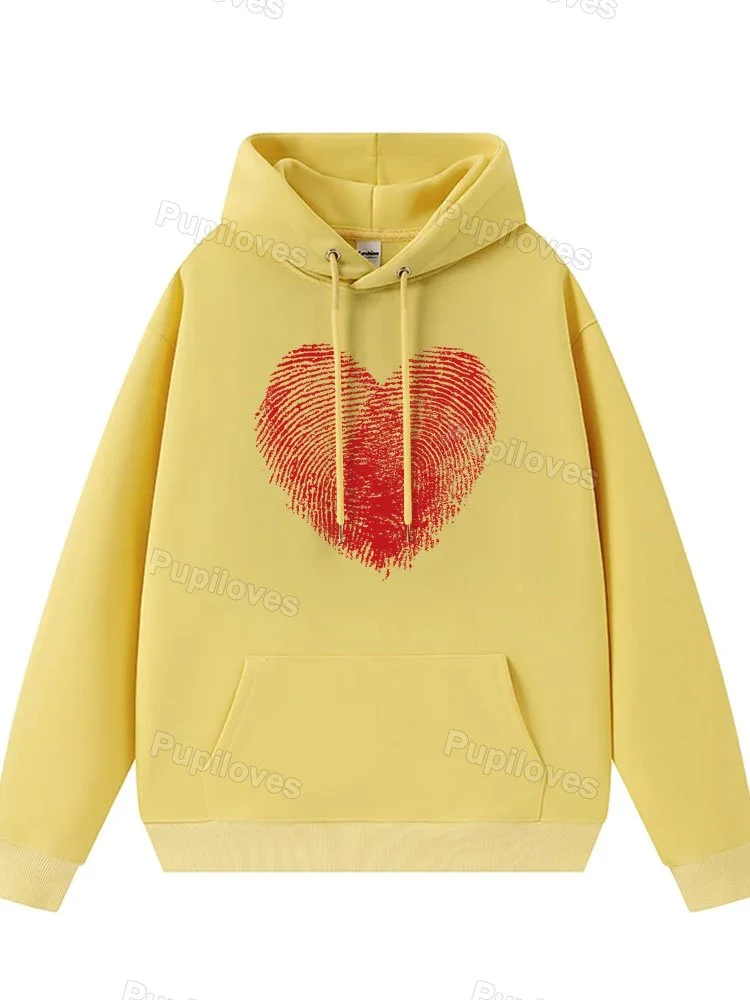 Pupiloves Pupiloves  Unisex Valentine's Day Art Print Crew Neck Short Sleeve Hoodie