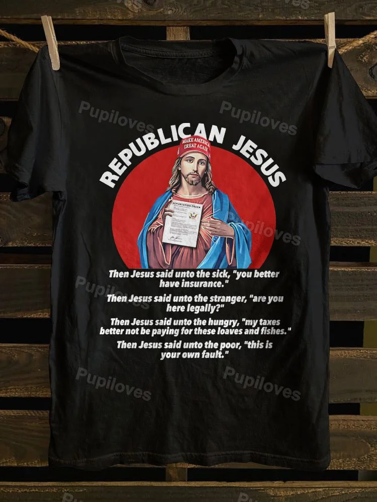 Pupiloves Pupiloves Republican Jesus T-Shirt