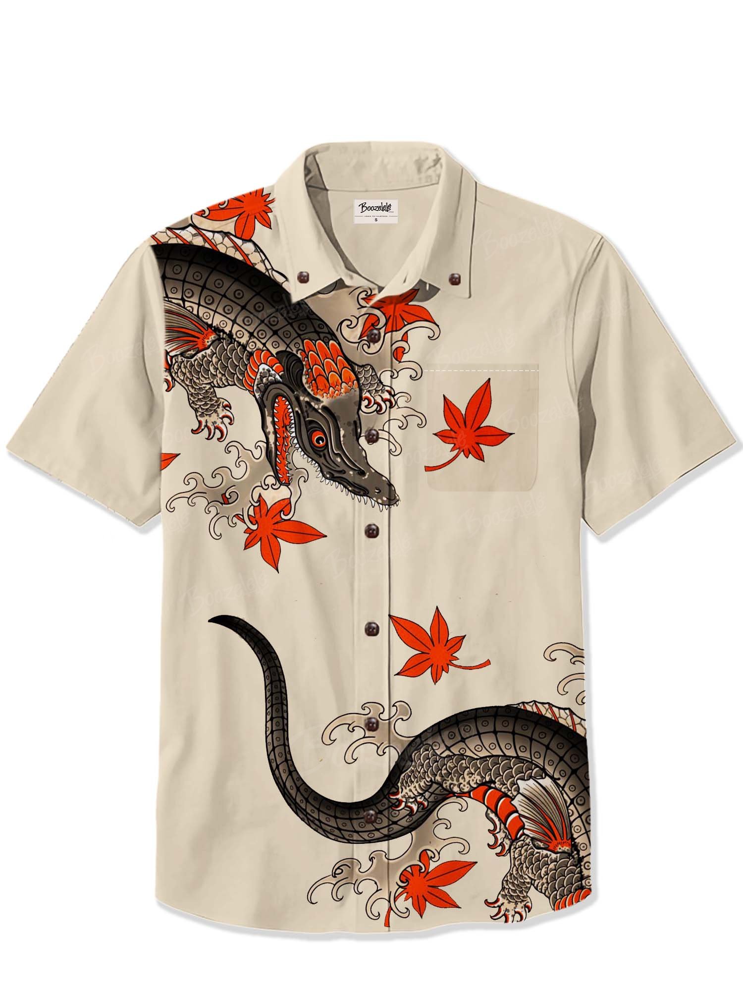 Ukiyo-E Crocodile - 100% Cotton Shirt