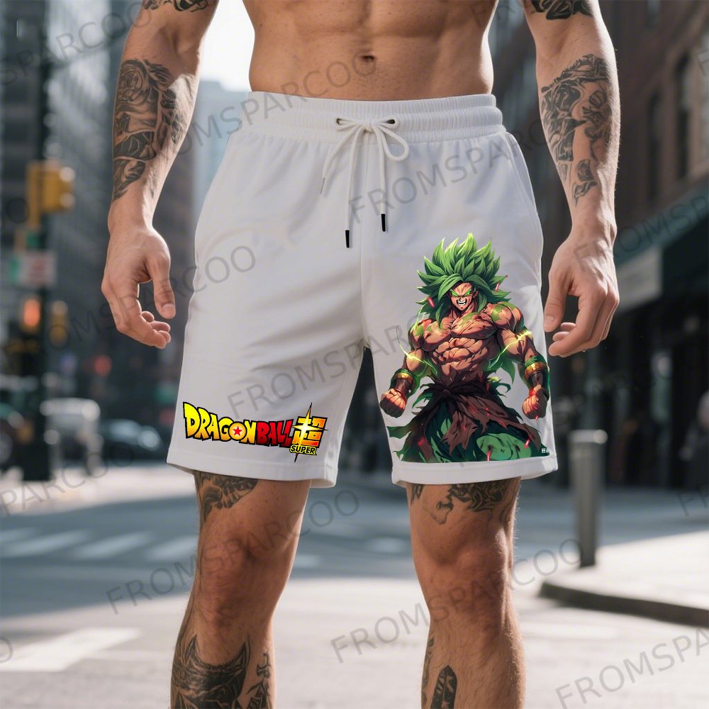 Men's Casual Cotton Dragon Ball Anime Printed Shorts