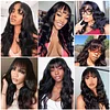 Glueless Long Hair Loose Deep Wave Wigs with Bangs