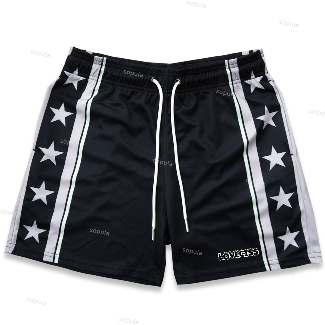 Sopula Star Fundamental Printing Casual Mesh Shorts