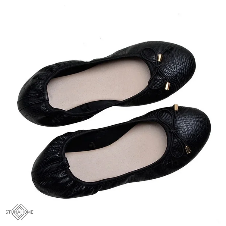 Women's Soft Cushion Comfort Round Toe Elastic Adjustable Flats shopify Stunahome.com