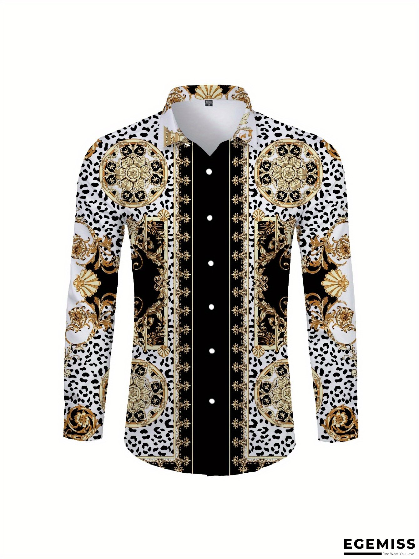 Men's & Women's Striped Long Sleeve Shirt - Loose Fit Classic Collar Button-Up, Machine Washable Spring/Fall Casual & Party Wear, Non-Stretch Fabric | EGEMISS