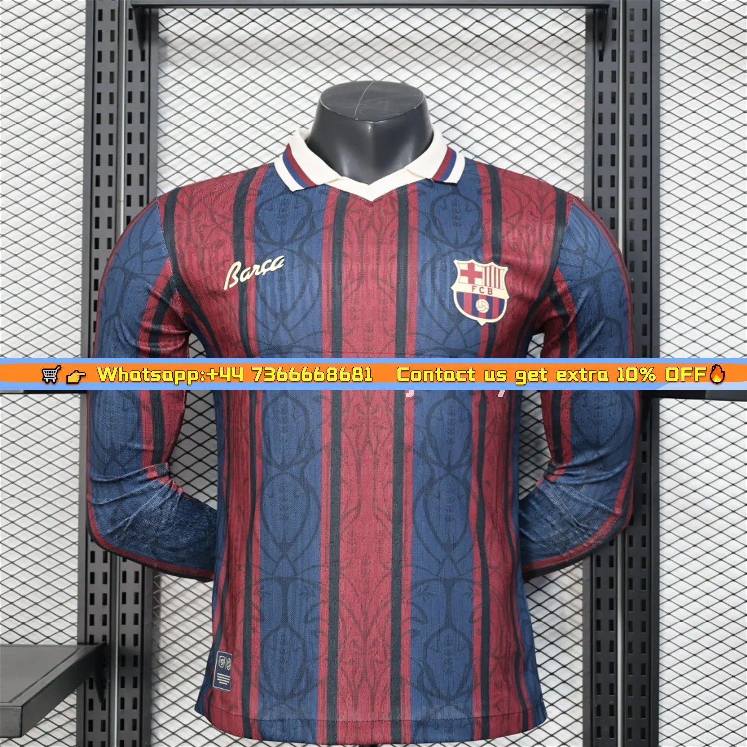 B.A.R.S.A 25-26 125th Anniversary Throwback Long Sleeves Jersey - Player Version