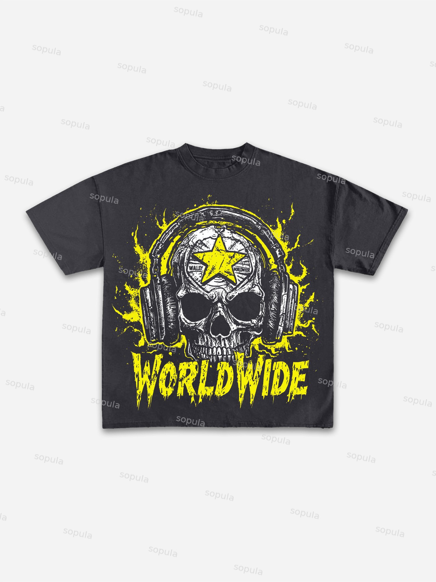Skullwave Transmission Graphic Cotton T-shirt