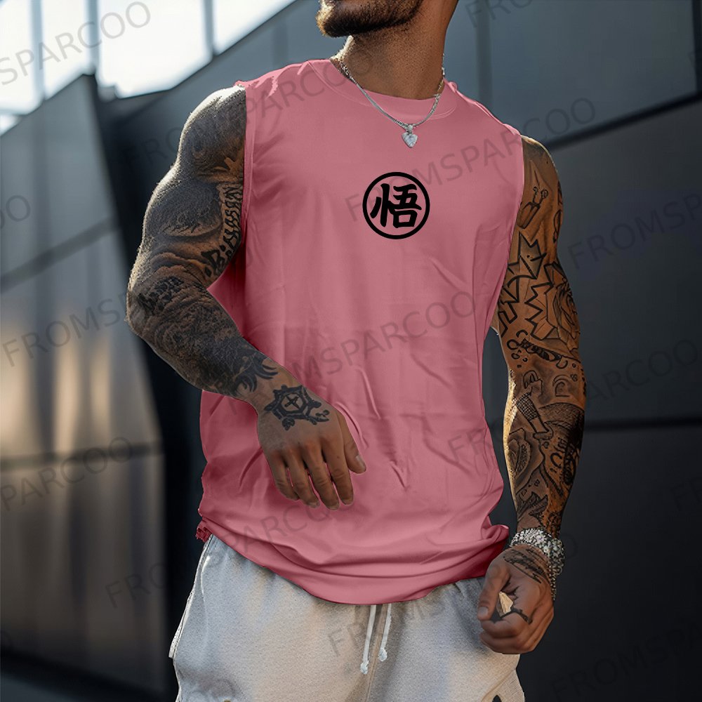 Oversized DB anime Goku fitness vest