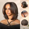 Brown Highlight Short Layered Bob Wig Glueless Wig