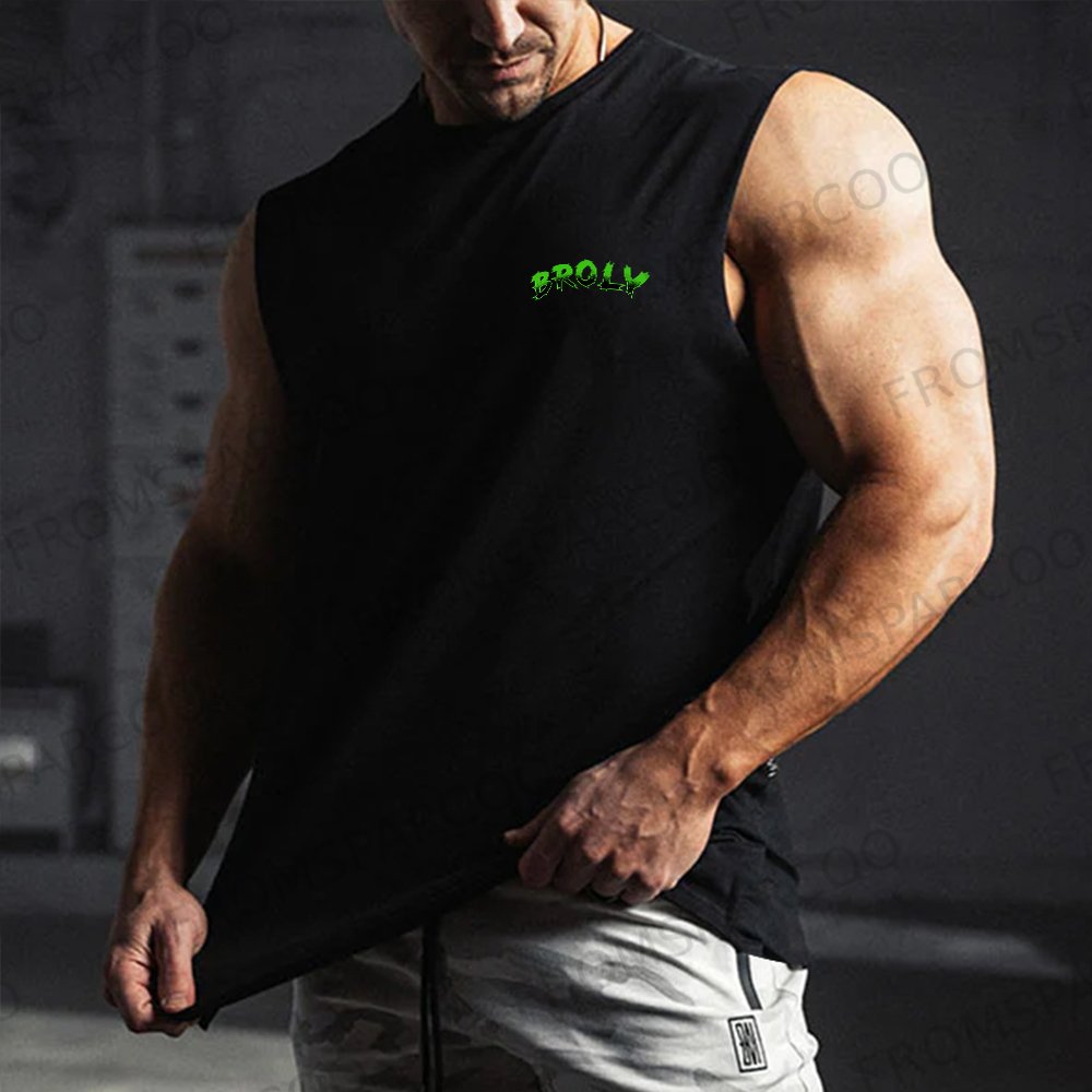 Unisex Oversized Broly Anime Print Tank Top