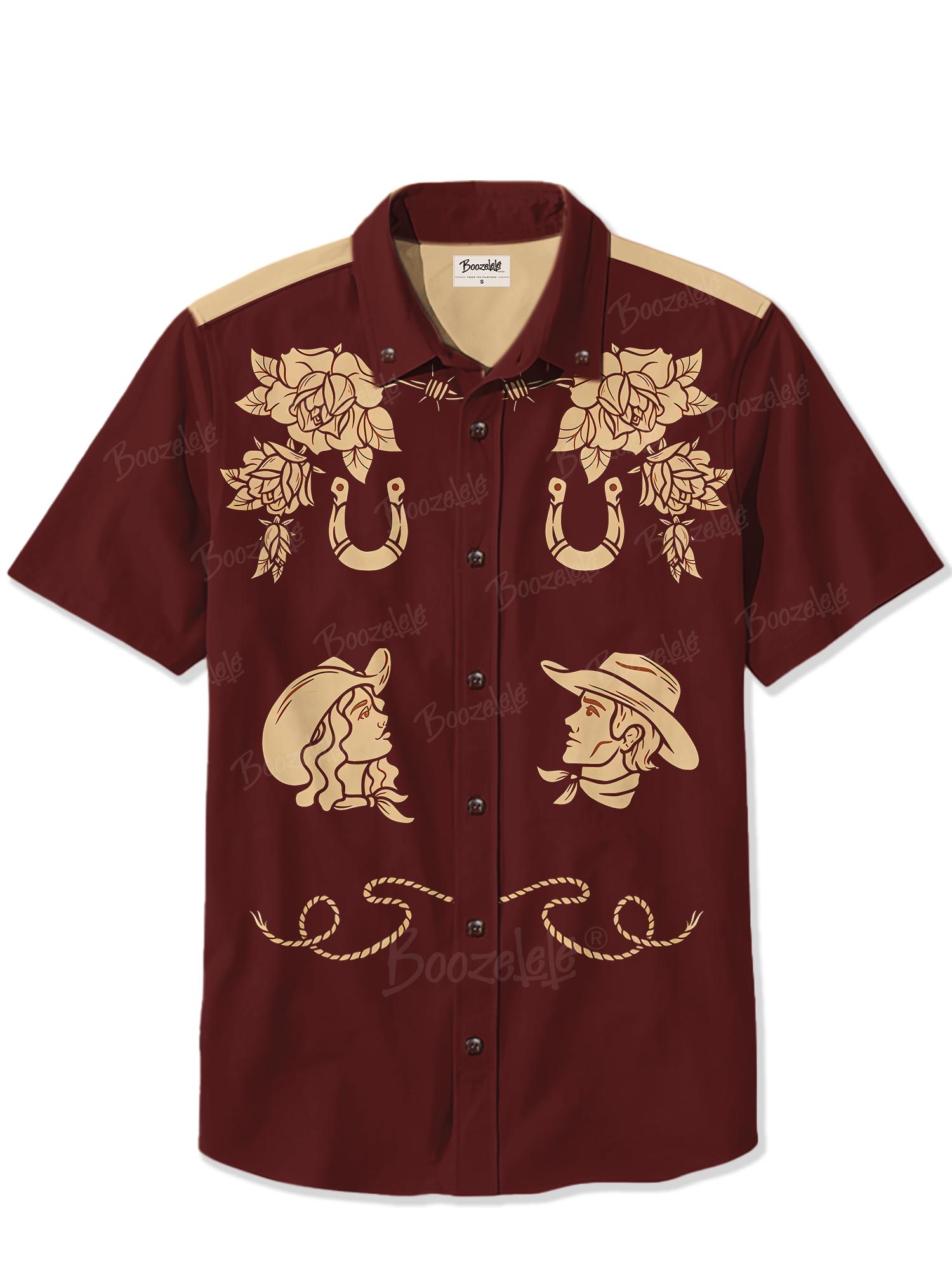 Vintage Western Flower- 100% Cotton Shirt