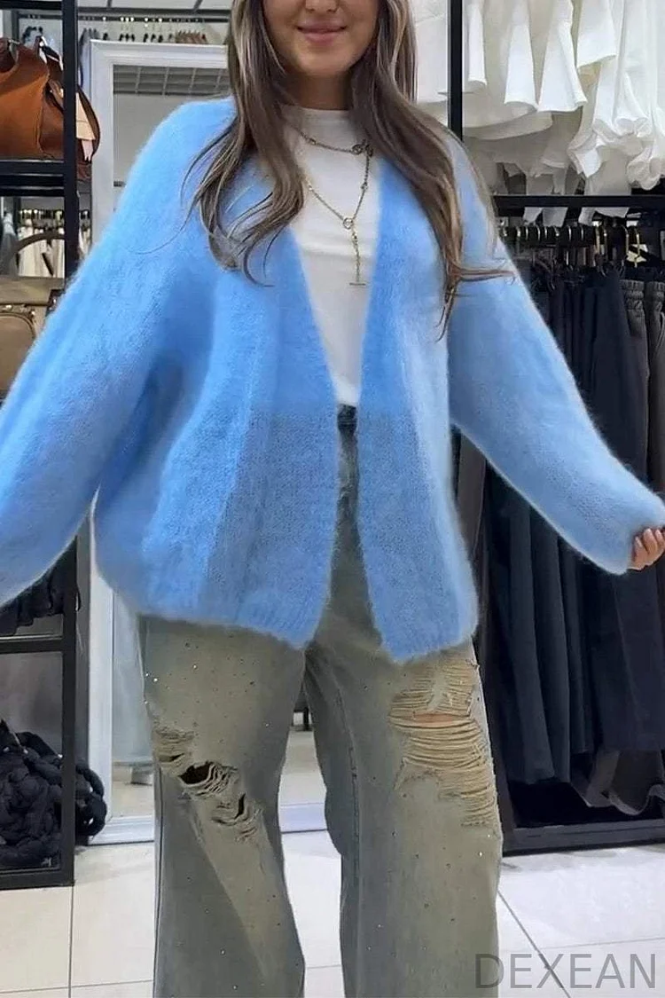 Women's Casual V-neck Cardigan Sweater