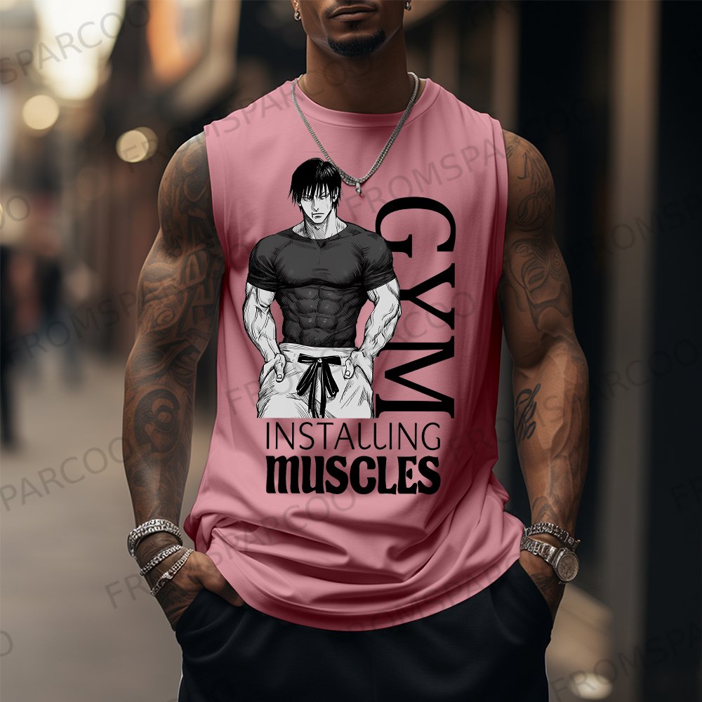 Men's Anime Print Ultimate Gym Tank Top